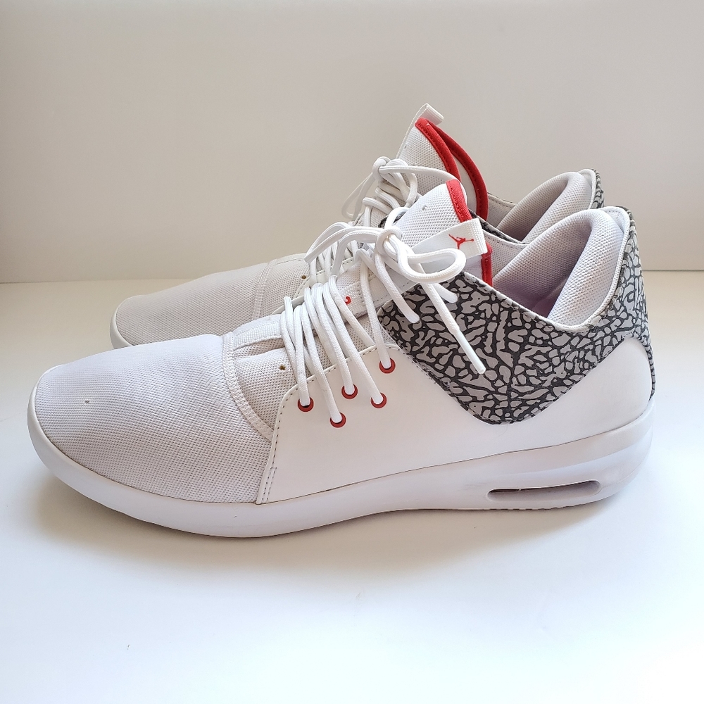 Air Jordan First Class "Cement Gray" white fire red trim - Picture 6 of 9